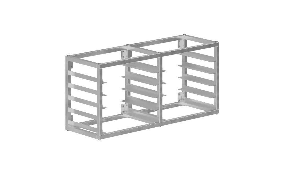 AmGood 10 Tier Wall Mounted Half Size Sheet / Bun Pan Rack. 40 in. x 13 in. x 18 in.