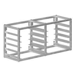 AmGood 10 Tier Wall Mounted Half Size Sheet / Bun Pan Rack. 40 in. x 13 in. x 18 in.