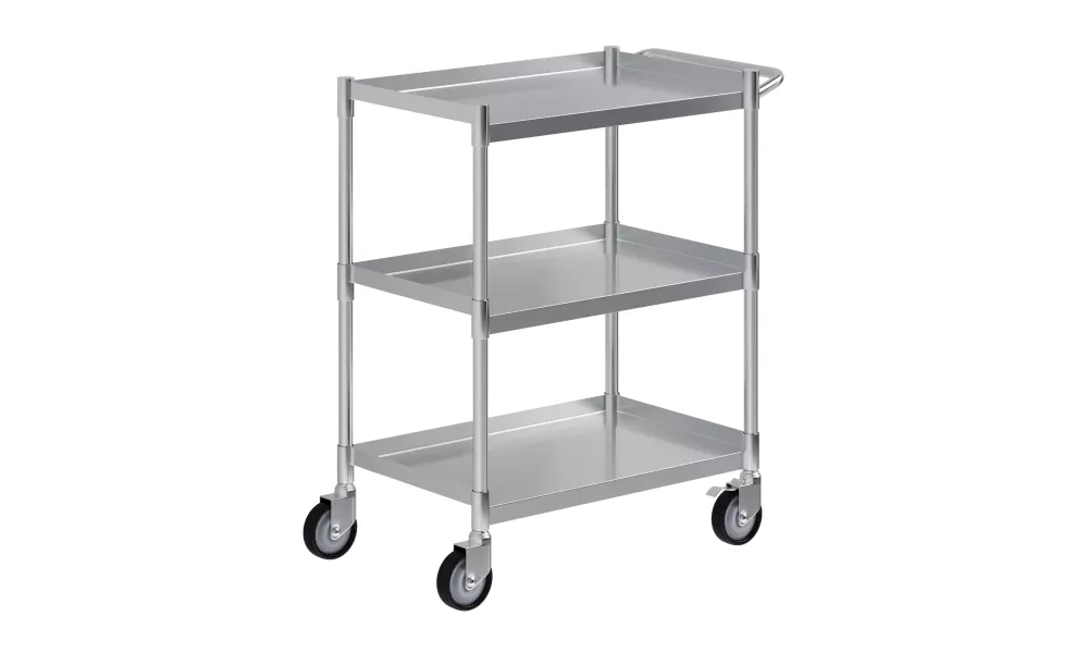 3 Shelf Stainless Steel Tubular Cart. 15 in. x 24 in. x 33 in.