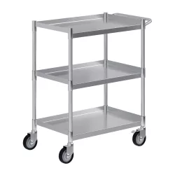 3 Shelf Stainless Steel Tubular Cart. 15 in. x 24 in. x 33 in.