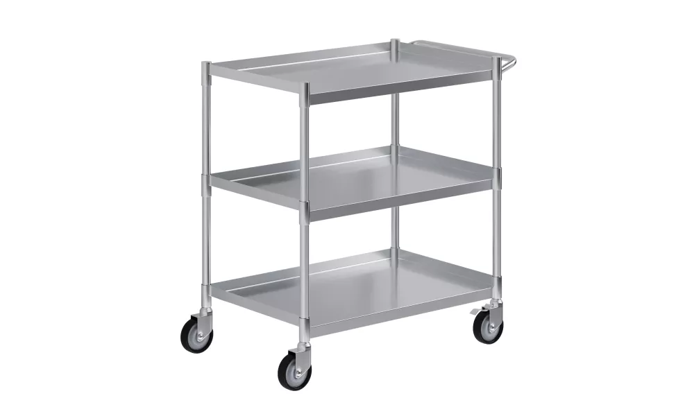 3 Shelf Stainless Steel Tubular Cart. 18 in. x 28 in. x 33 in.