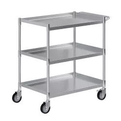 3 Shelf Stainless Steel Tubular Cart. 18 in. x 28 in. x 33 in.