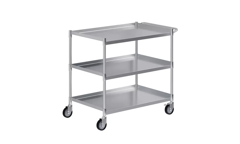 3 Shelf Stainless Steel Tubular Cart. 21 in. x 33 in. x 33 in.