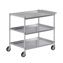 3 Shelf Stainless Steel Tubular Cart. 21 in. x 33 in. x 33 in.