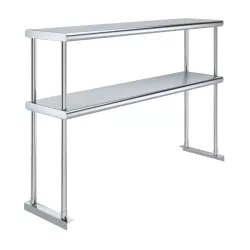 12 in. x 48 in. Stainless Steel Double Deck Over Shelf