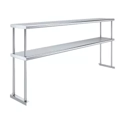 12 in. x 72 in. Stainless Steel Double Deck Over Shelf