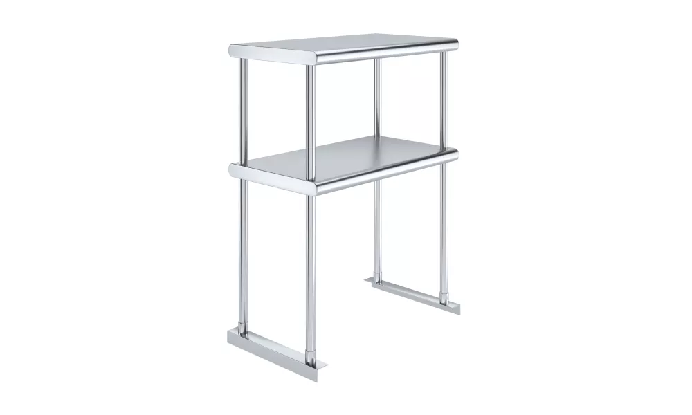 14 in. x 24 in. Stainless Steel Double Deck Over Shelf