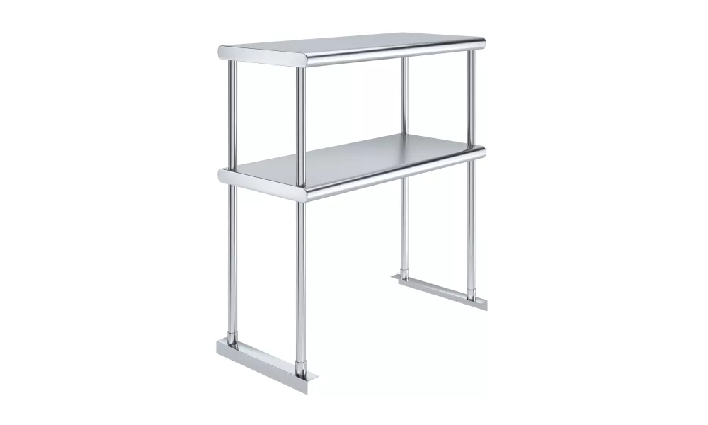 14 in. x 30 in. Stainless Steel Double Deck Over Shelf