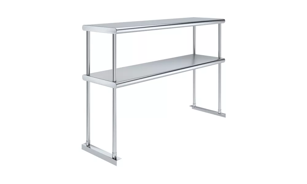 14 in. x 48 in. Stainless Steel Double Deck Over Shelf