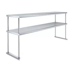 18 in. x 72 in. Stainless Steel Double Deck Over Shelf