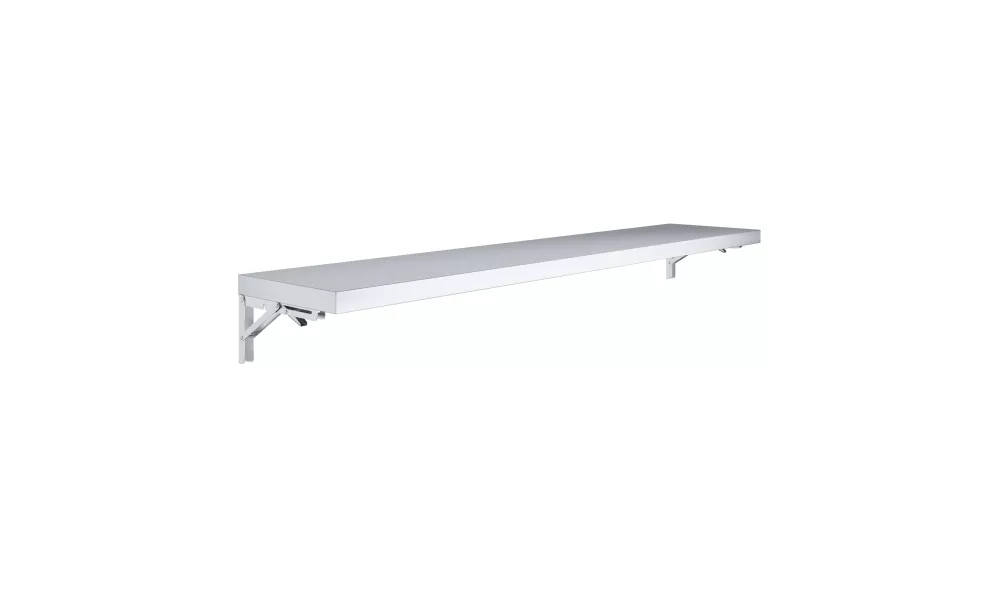 AmGood 12 in. x 60 in. Stainless Steel Folding Wall Shelf