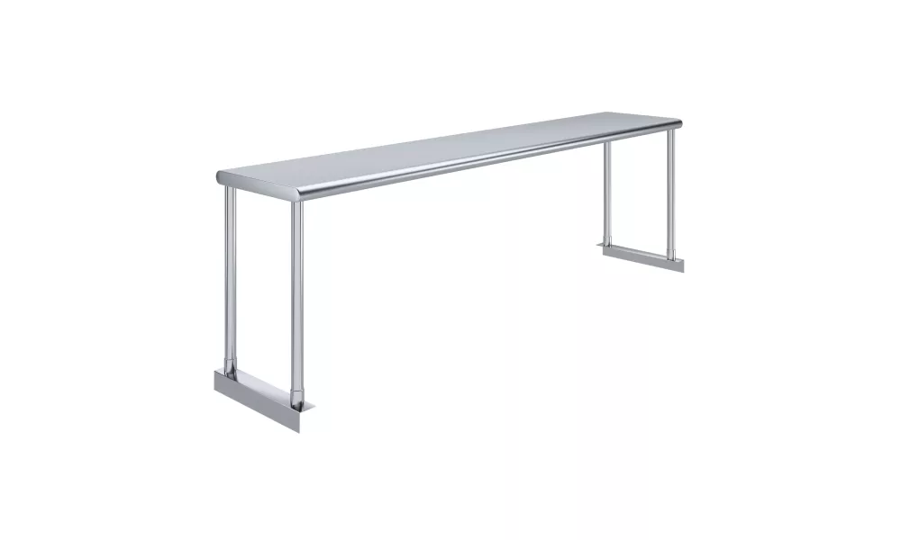 12 in. Deep x 60 in. Long Stainless Steel Single Tier Overshelf