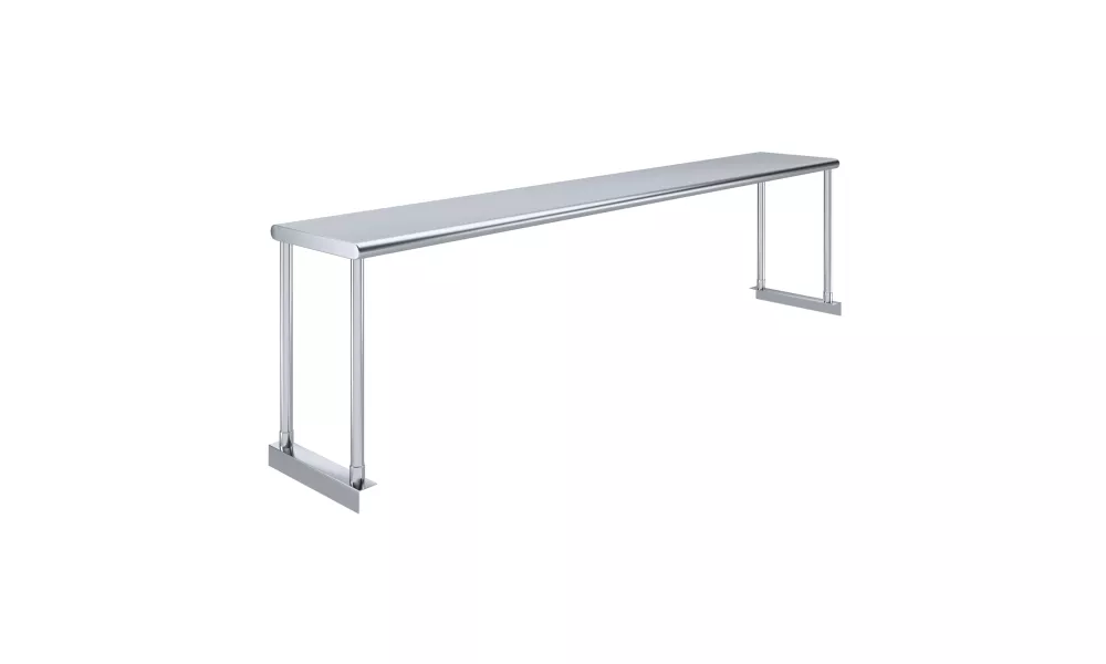 12 in. Deep x 72 in. Long Stainless Steel Single Tier Overshelf