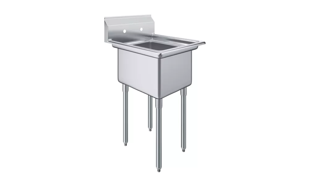 26 in. x 22 in. Stainless Steel One  Compartment Sink with 16 in. x 20 in. x 12 in. Bowl