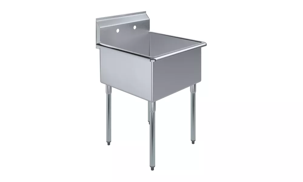 27 in. x 27 1/2 in. Stainless Steel Utility Sink. 24 in. x 24 in. x 13 in. Bowl