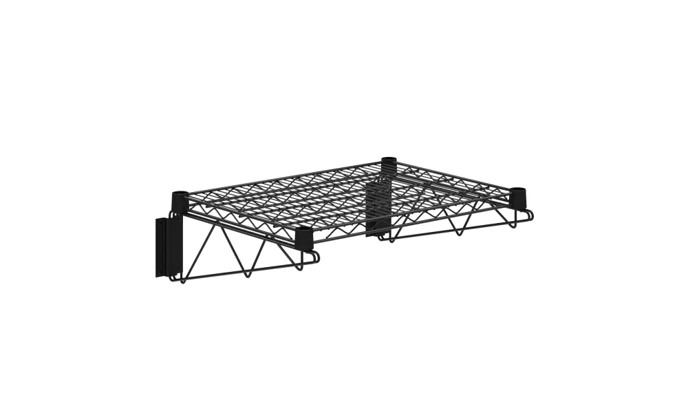 18 in. x 24 in. Black Epoxy Wire Wall Mount Shelf