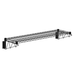 14 in. x 48 in. Black Epoxy Wire Wall Mount Shelf