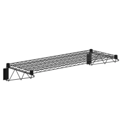 18 in. x 48 in. Black Epoxy Wire Wall Mount Shelf