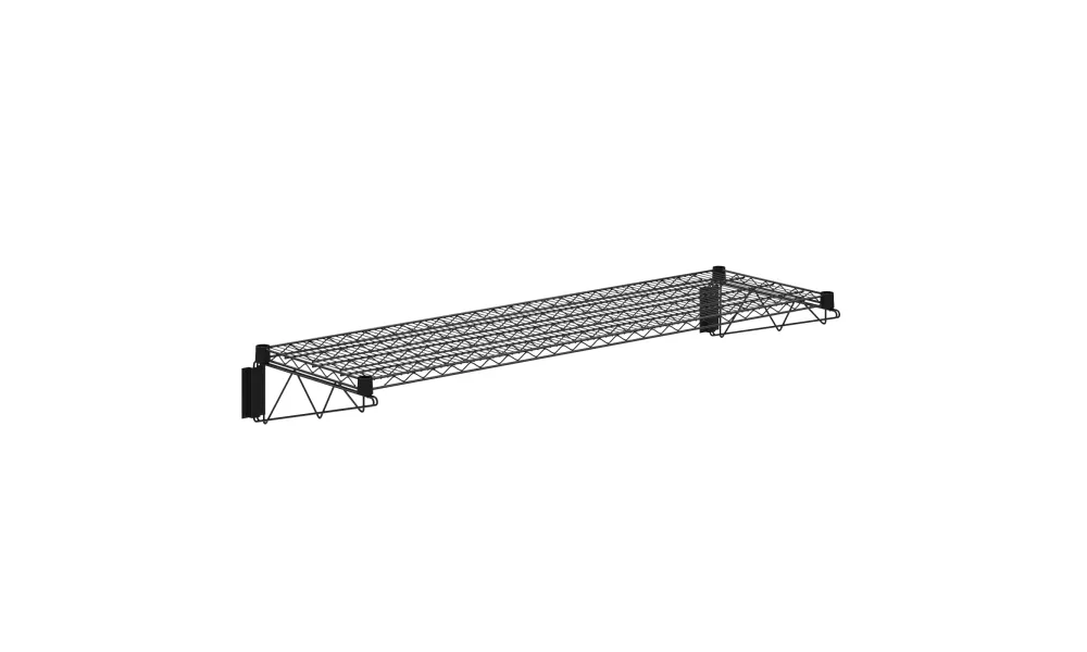 18 in. x 60 in. Black Epoxy Wire Wall Mount Shelf