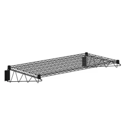 24 in. x 48 in. Black Epoxy Wire Wall Mount Shelf