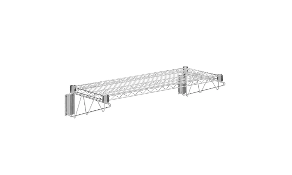 14 in. x 36 in. Chrome Wire Wall Mount Shelf