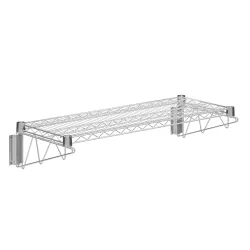 14 in. x 36 in. Chrome Wire Wall Mount Shelf