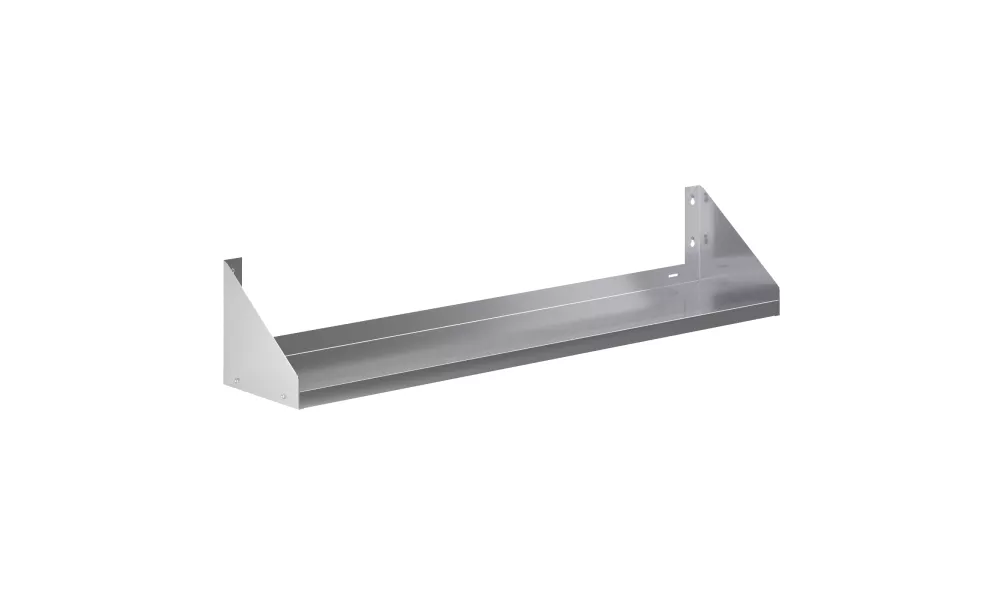 12 in. x 60 in. Stainless Steel Wall Shelf with Side Guards