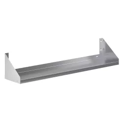 12 in. x 60 in. Stainless Steel Wall Shelf with Side Guards