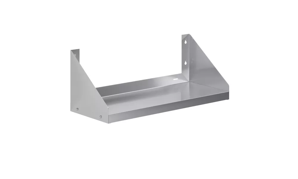 12 in. x 30 in. Stainless Steel Wall Shelf with Side Guards