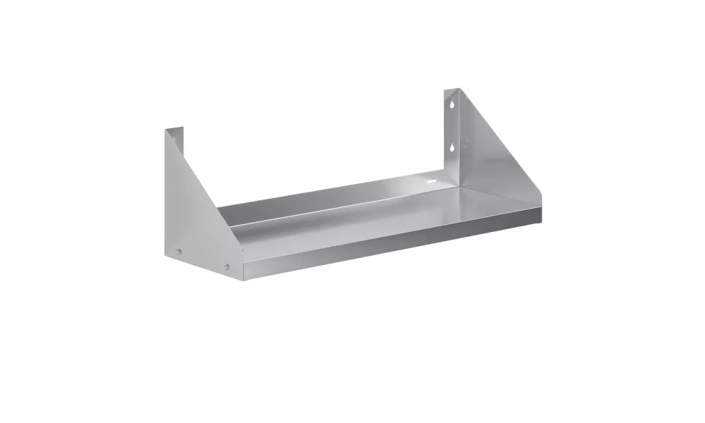 12 in. x 36 in. Stainless Steel Wall Shelf with Side Guards