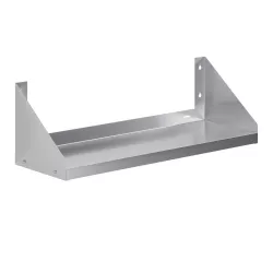 12 in. x 36 in. Stainless Steel Wall Shelf with Side Guards