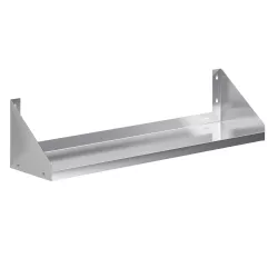 12 in. x 48 in. Stainless Steel Wall Shelf with Side Guards