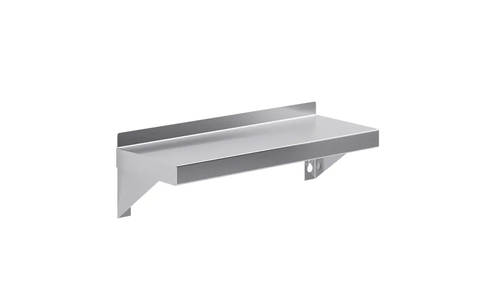 6 in. x 16 in. Stainless Steel Wall Shelf With Squared Edge