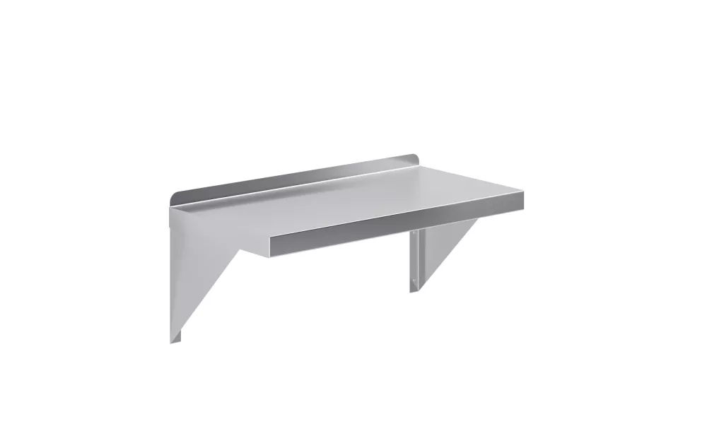 12 in. x 24 in. Stainless Steel Wall Mount Shelf Square Edge