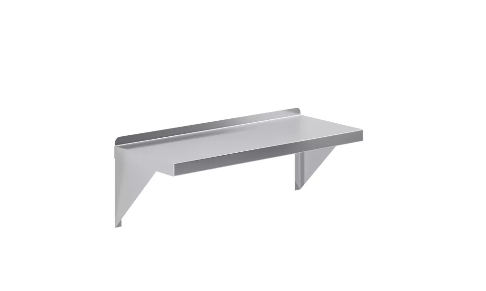12 in. x 30 in. Stainless Steel Wall Mount Shelf Square Edge