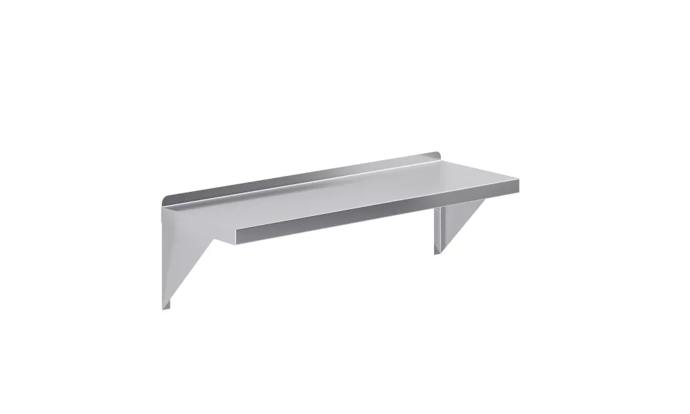 12 in. x 36 in. Stainless Steel Wall Mount Shelf Square Edge