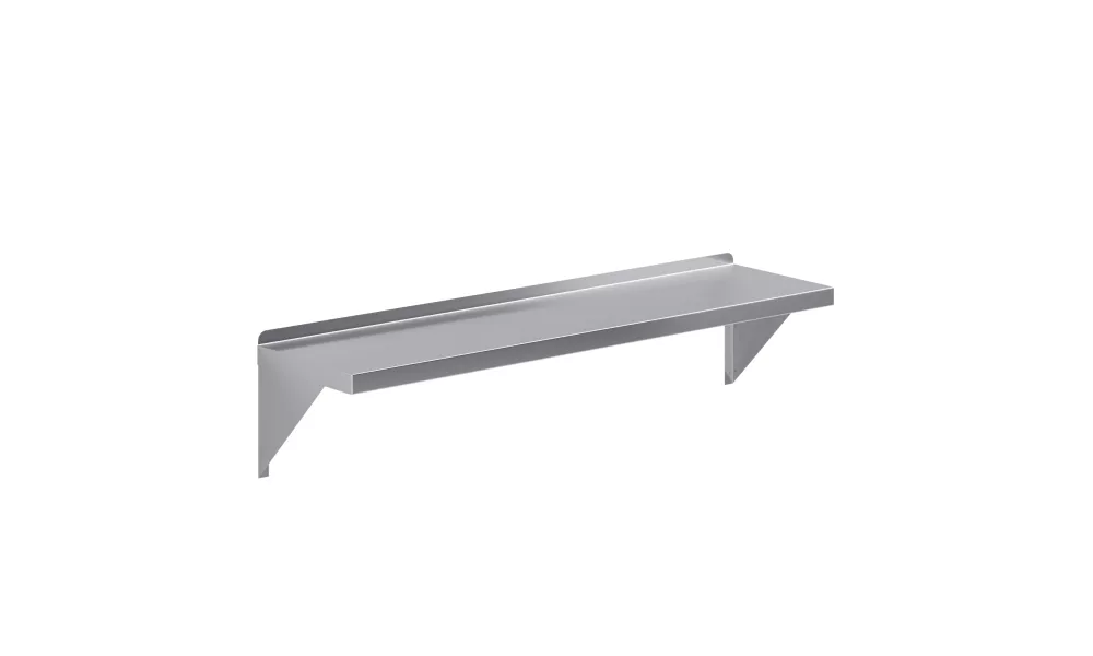 12 in. x 48 in. Stainless Steel Wall Mount Shelf Square Edge
