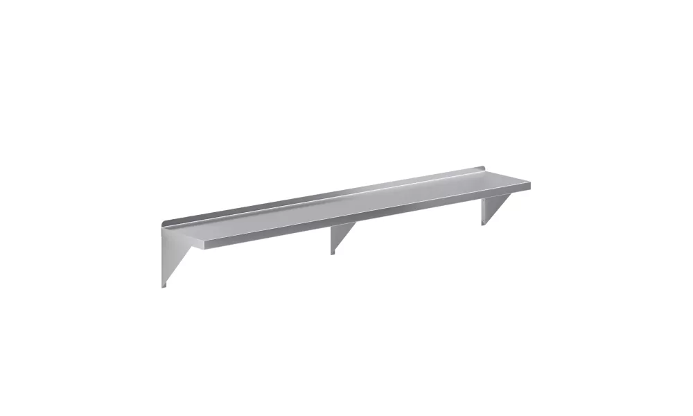 12 in. x 72 in. Stainless Steel Wall Mount Shelf Square Edge