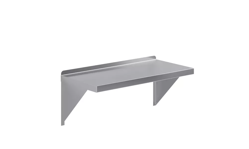 14 in. x 30 in. Stainless Steel Wall Mount Shelf Square Edge