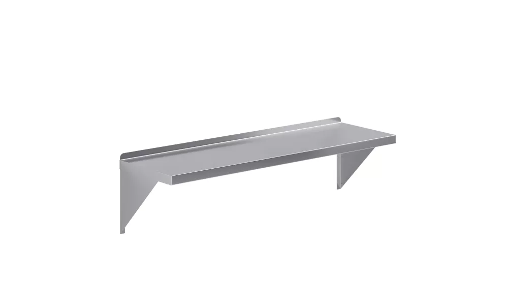 14 in. x 48 in. Stainless Steel Wall Mount Shelf Square Edge