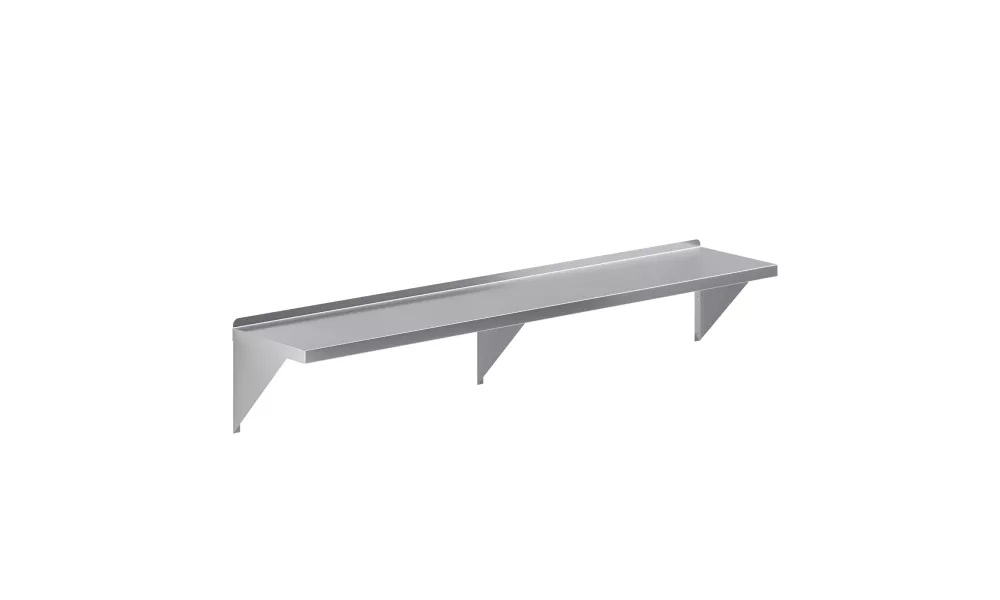 14 in. x 72 in. Stainless Steel Wall Mount Shelf Square Edge