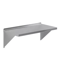 18 in. x 36 in. Stainless Steel Wall Mount Shelf Square Edge