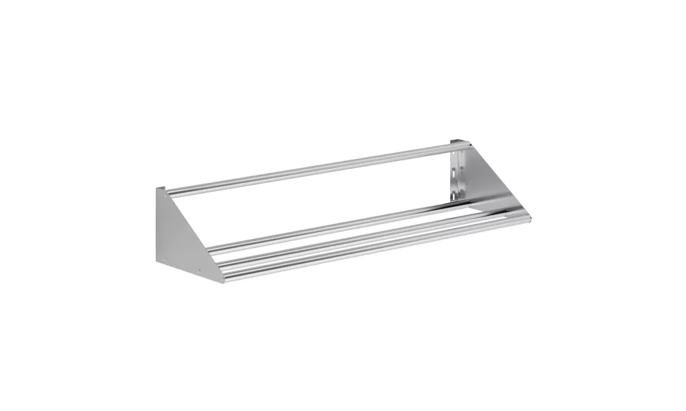 62 in. Stainless Steel Tubular Glass Rack Shelf