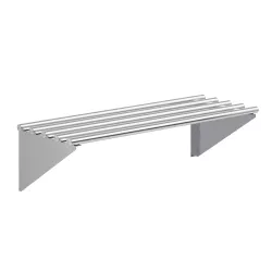 AmGood 14 in. x 36 in. Stainless Steel Tubular Wall Shelf