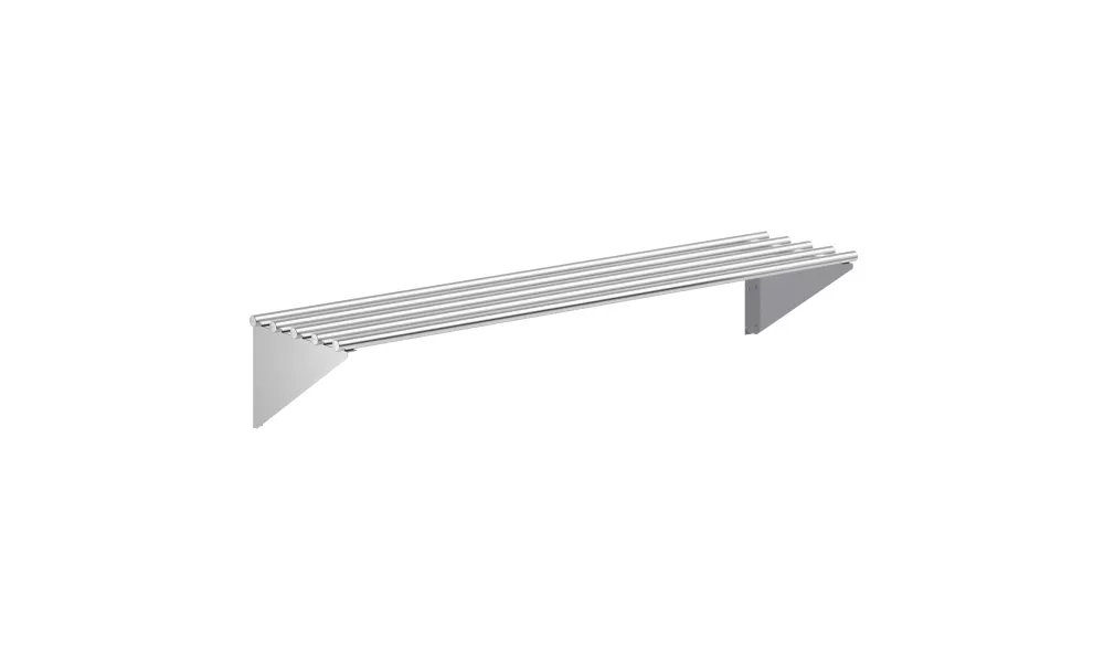 AmGood 14 in. x 60 in. Stainless Steel Tubular Wall Shelf