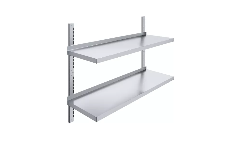 16 in. x 48 in. Two-Tier Metal Wall Mount Shelf