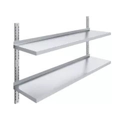 AmGood 16 in. x 60 in. Two-Tier Metal Wall Mount Shelf