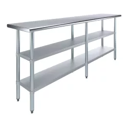 18 in. x 84 in. Stainless Steel Table With Two Undershelves