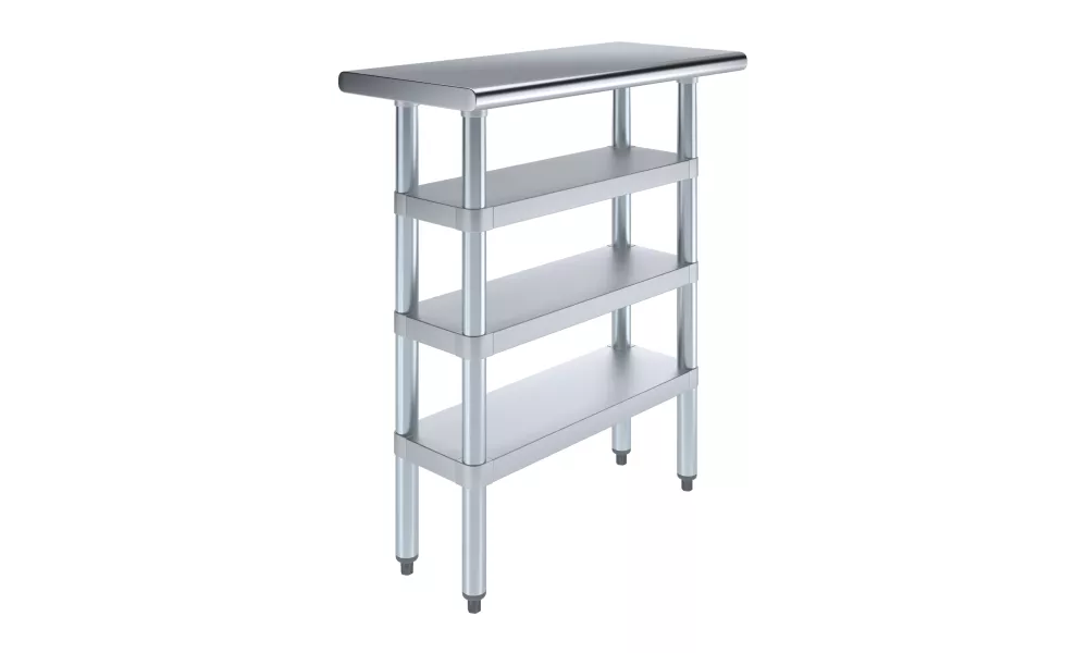 14 in. x 30 in. Stainless Steel Table With Three Undershelves