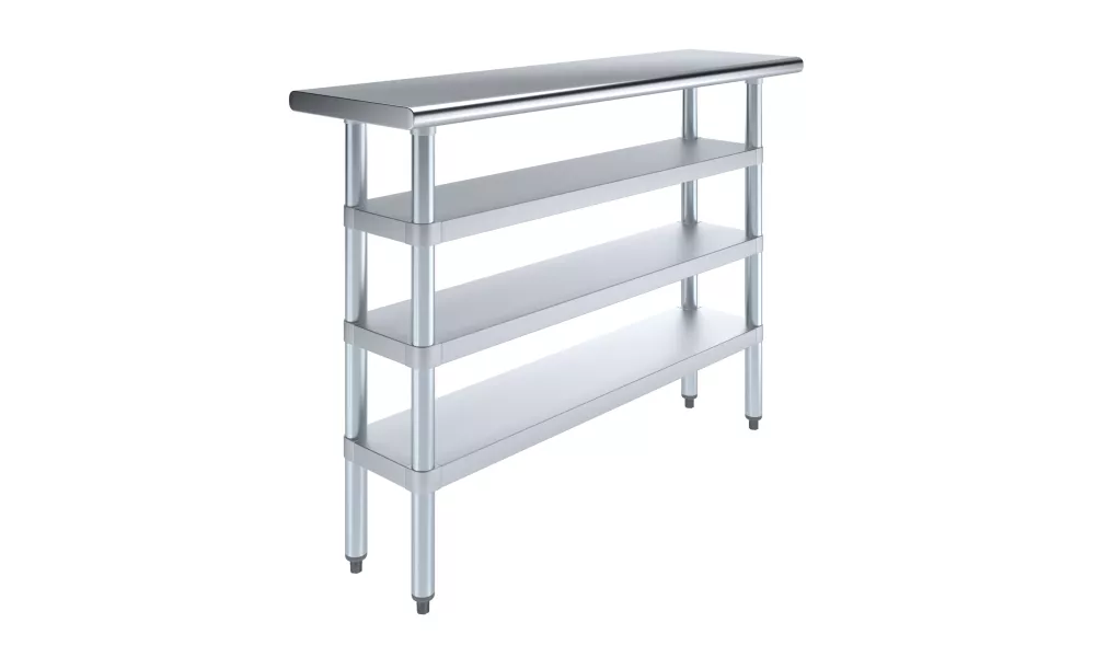 14 in. x 48 in. Stainless Steel Table With Three Undershelves